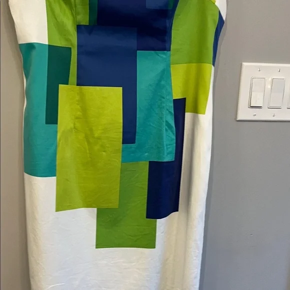 Leslie Fay Colorful Geometric Print Dress - Picture 4 of 15
